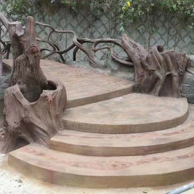 南平水泥仿木纹施工制作