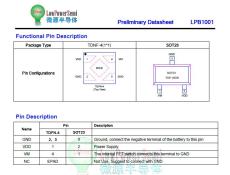 微源半導(dǎo)體 LPB1001BQVF 單節(jié)鋰電池保護(hù)IC