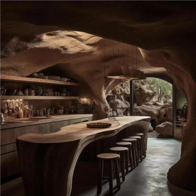 江西咖啡厅洞穴风制作
