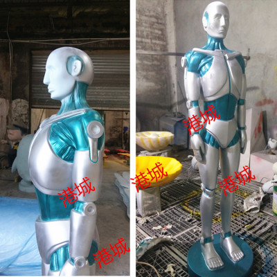 珠海科技展览馆外星人玻璃钢雕塑定制专业厂