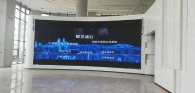 山东展厅展示无缝液晶拼接大屏图片