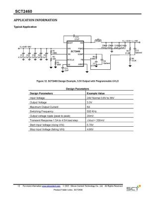 芯洲 SCT2460FRAR 高效同步降压DCDC转换器