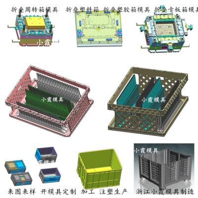 黄岩折叠筐塑胶模具|折叠箱模具产品设计