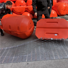 湖泊漂浮物拦污浮桶可移动式拦漂装置