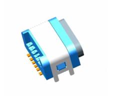 定制USB TYPE-C F 6P SMT  IPX7防水连接器