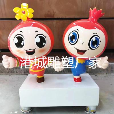 贵阳市民族团结主题石榴娃娃雕塑定制厂家