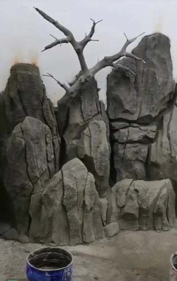 陕西塑石假山设计
