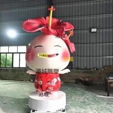 柳州民族文化形象卡通大红花玩偶雕像定制价