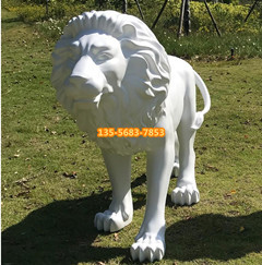 动物公园展示装饰玻璃钢仿真狮子雕塑定制厂