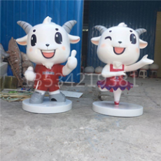 玻璃钢羊奶粉卡通雕塑羊奶粉吉祥物雕像厂家