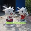 济南乳业ip形象玻璃钢羊奶粉卡通雕像厂家