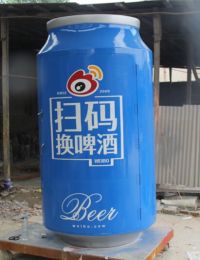 深圳饮料店铺玻璃钢饮料瓶雕塑定制零售厂家