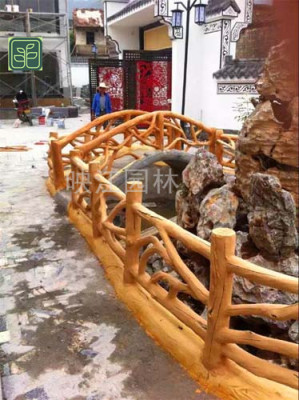 播州区景区仿木栏杆设计施工