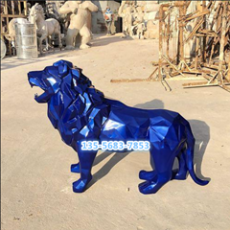 广州出口玻璃钢几何狮子雕塑定制零售电话