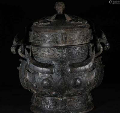 簋( guǐ)青铜器回收河南常年收购古钱币+瓷器+青铜器