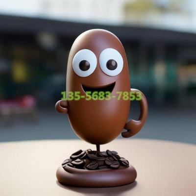 出口欧美卡通咖啡豆公仔雕塑生产厂家