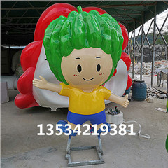 蔬菜博览会展示形象卡通苦瓜吉祥物雕塑厂家