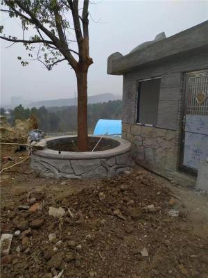 四川广安酒店仿真树花岗石栏杆