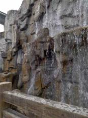 四川广安大型仿真假山GRC仿树木栏杆