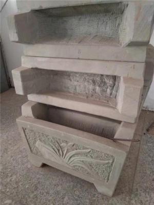 四川南充人工湖塑石假山景区仿树栏杆