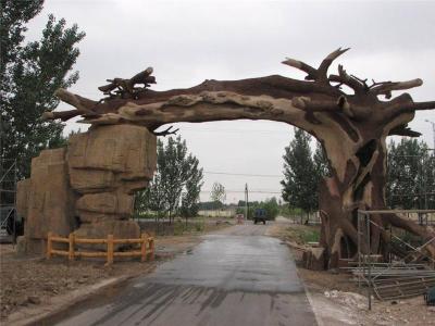 四川雅安溶洞假山造景宾馆假树制作