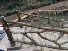 漳州水泥仿树藤栏杆制作