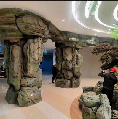 内江风景墙画店内做一颗假树