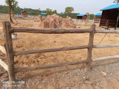 深圳水泥仿树藤栏杆设计制作