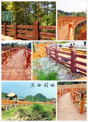 武汉市景区仿木栏杆设计施工