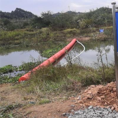 河道弧形拦污浮排大距离拦漂浮桶