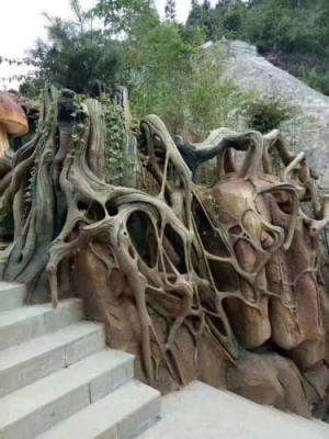 惠州水泥假树设计