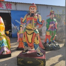 托塔李天王李靖神像娜扎三太子寺廟神像雕塑