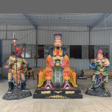 泰山爺神像圖片寺廟天齊老爺神像天齊奶奶像