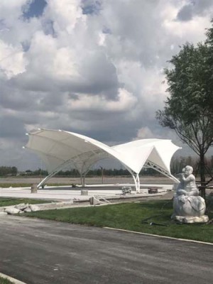 福建ETFE门球场张拉膜安装设计