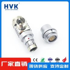 烟台HVK推拉自锁360度全屏蔽医疗机械专用连接器加工定制