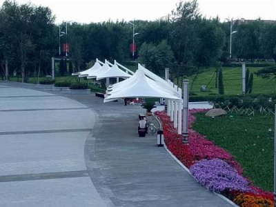 黑龙江PTFE张拉膜雨棚设计施工一体化