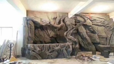 金华鱼池假山制作流程