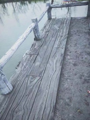 兴仁水泥仿木纹专业设计施工