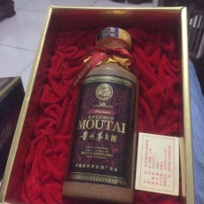 河源粵五羊茅臺酒瓶回收價格