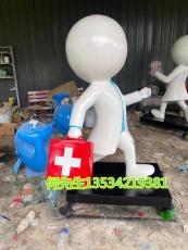 門診醫(yī)院門口IP形象卡通醫(yī)生護(hù)士雕塑零售價