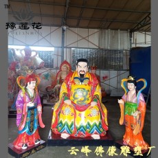 南頂老爺神像南頂娘娘神像三位娘娘像供奉