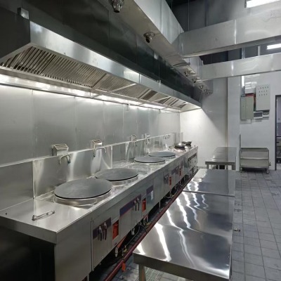 佛山鑫旺酒店工厂食堂大型油烟管道清洗风机