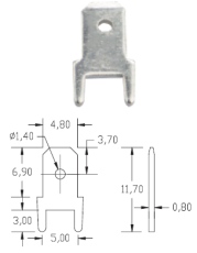 PCB焊線端子PCB插片接線端子ViLC-187-1