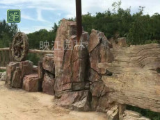 名山区斧劈石假山设计施工