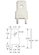 PCB電連接器ViLC-231180度兩腳站立式