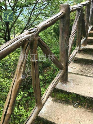 宁明县景区仿木栏杆专业师傅施工
