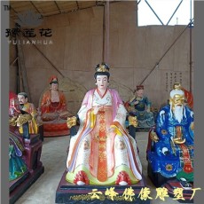 白玉奶奶神像图片三家奶奶神像尺寸齐全制作