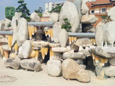 河池流水假山专业师傅施工