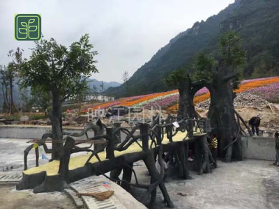 高坪区假树大门设计施工