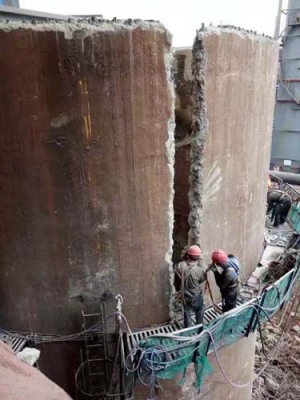淮阴地区正规150米烟囱拆除施工队